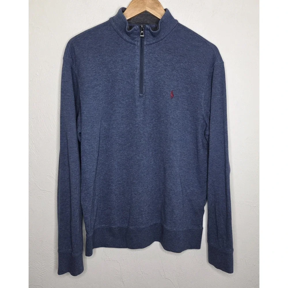 Polo Ralph Lauren Performance 1/4 Zip Soft Pullover Blue Men's Size Medium